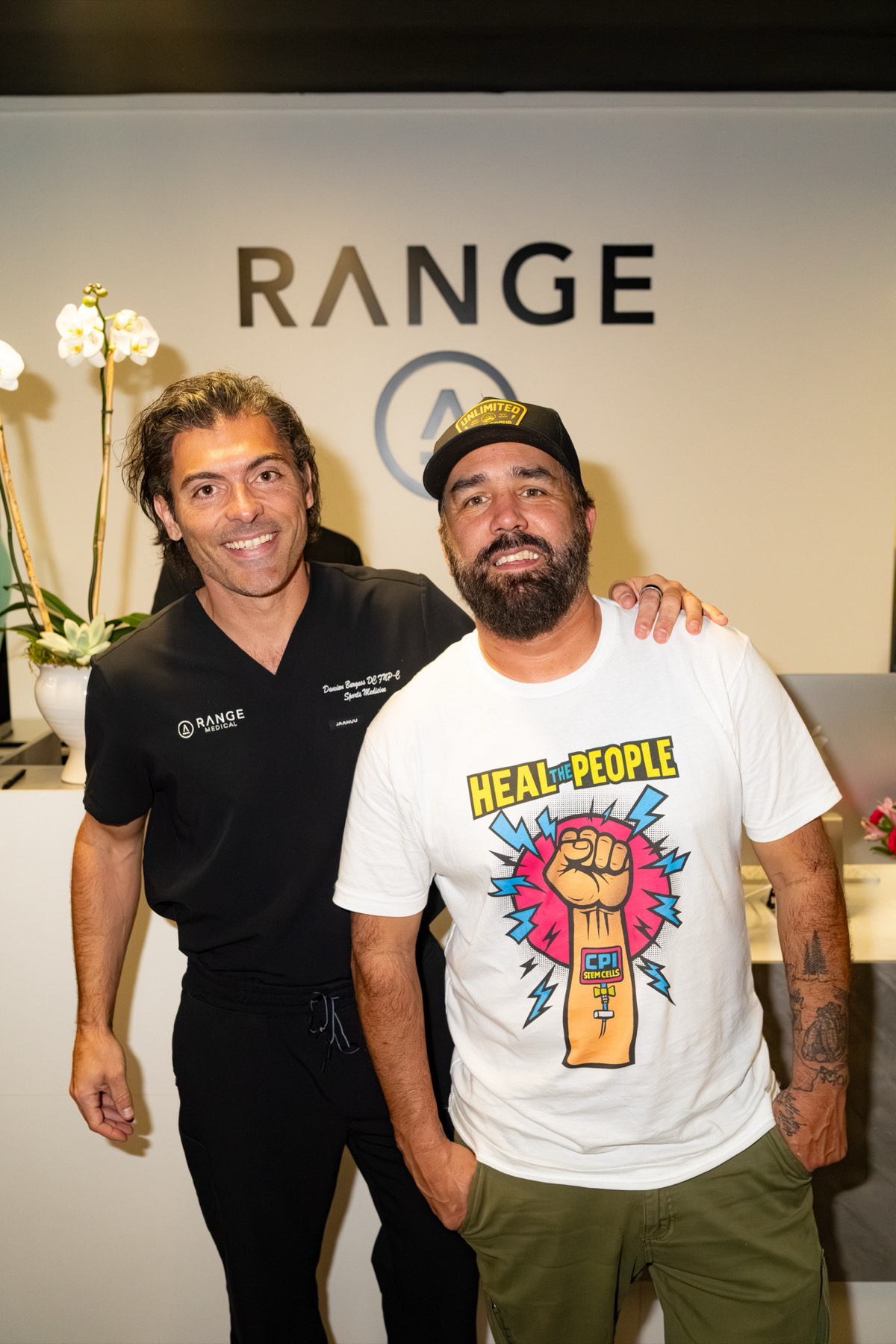 A Range Medical team member with a patient at the Newport Beach clinic